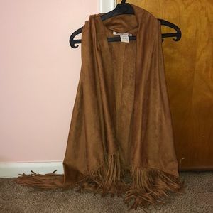 Faux suede vest